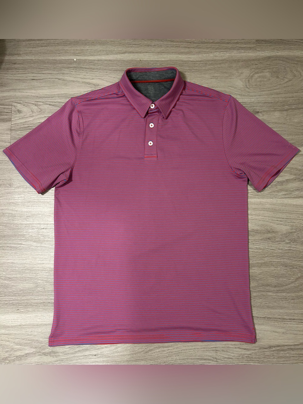 Flag & Anthem Red and Blue Stripe Polo Shirt